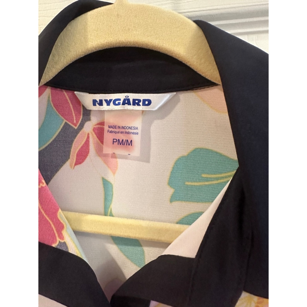 NYGARD Floral Blouse White Women's PM/M - Picture 4 of 4